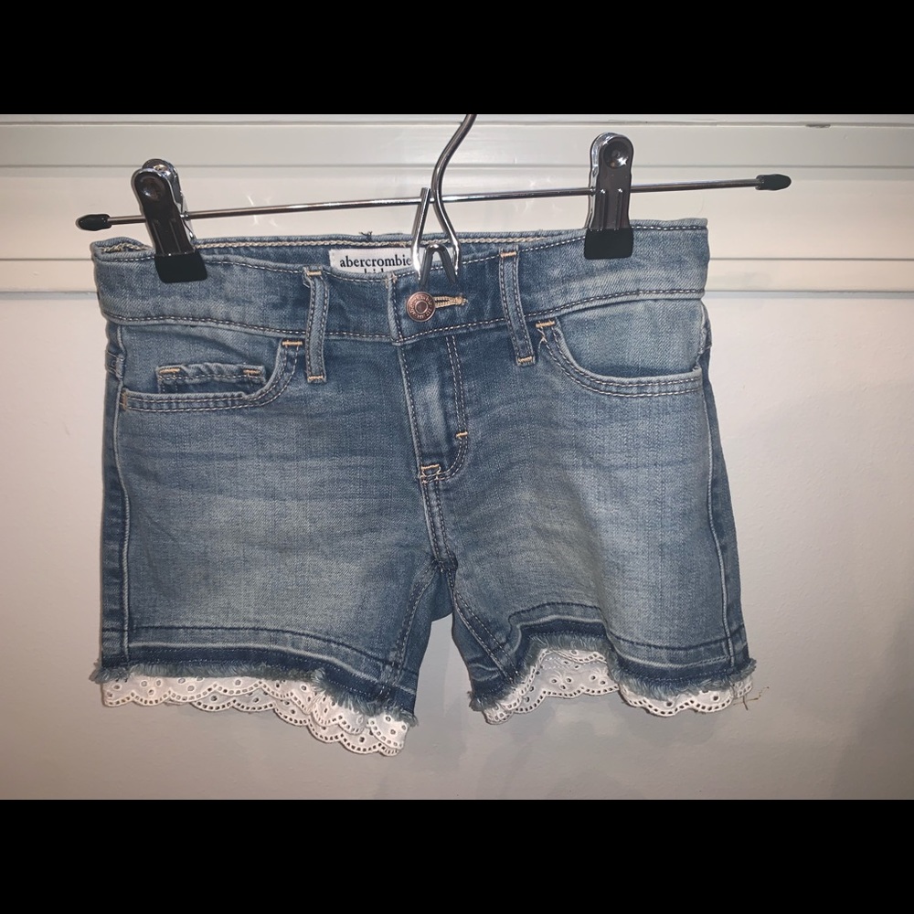 Abercrombie kids denim midi shorts